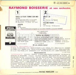 [Pochette de Toute la pluie tombe sur moi (Raymond BOISSERIE) - verso]