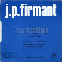 [Pochette de Sega Nol (J.P. FIRMANT) - verso]