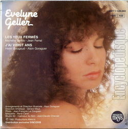 [Pochette de Les yeux ferms (Evelyne GELLER) - verso]