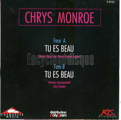 [Pochette de Tu es beau (Chrys MONROE) - verso]