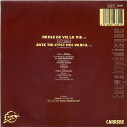 [Pochette de Drle de vie, la vie (Alain MANARANCHE) - verso]
