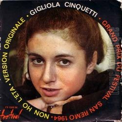 [Pochette de Non ho l’eta (Gigliola CINQUETTI)]