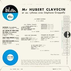 [Pochette de Nathalie (Hubert CLAVECIN) - verso]