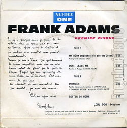 [Pochette de My body (Frank ADAMS) - verso]