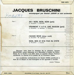 [Pochette de Ah ! non, non, non… (Jacques BRUSCHINI) - verso]