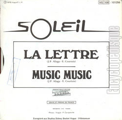 [Pochette de La lettre (SOLEIL) - verso]