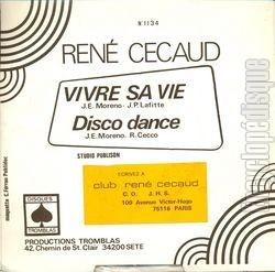 [Pochette de Vivre sa vie (Ren CECAUD) - verso]