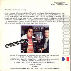 [Pochette de J’ai au fond du cœur ( force de vivre…) (Marc MORISSON) - verso]
