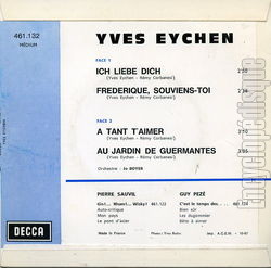 [Pochette de Ich liebe dich (Yves EYCHEN) - verso]