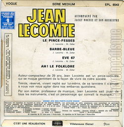 [Pochette de Le Pince-fesses (Jean LECOMTE) - verso]