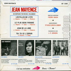 [Pochette de Les filles de l’t (Jean MAYENCE) - verso]