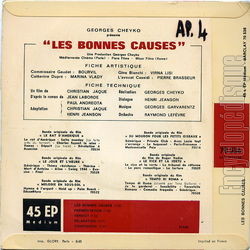 [Pochette de Les bonnes causes (B.O.F.  Films ) - verso]
