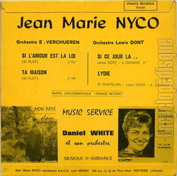 [Pochette de Si l’amour est la loi (Jean-Marie NYCO) - verso]