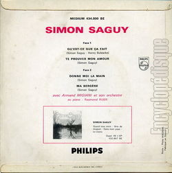 [Pochette de Qu’est-ce que a fait ? (Simon SAGUY) - verso]