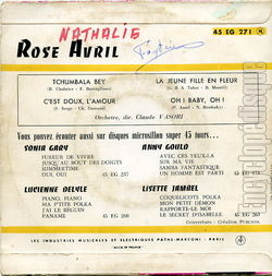 [Pochette de Tchumbala bey (Rose AVRIL) - verso]