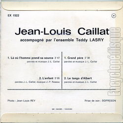 [Pochette de L o l’homme prend sa source (Jean-Louis CAILLAT) - verso]