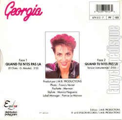 [Pochette de Quand tu n’es pas l (GEORGIA (3)) - verso]