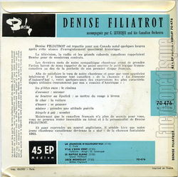 [Pochette de La jeunesse d’aujourd’hui (Denise FILIATROT) - verso]