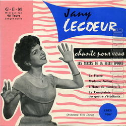 [Pochette de Le fiacre (Jany LECOEUR)]
