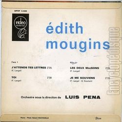 [Pochette de J’attends tes lettres (dith MOUGINS) - verso]