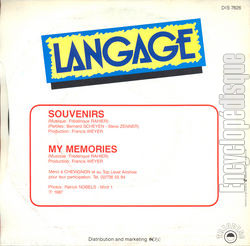 [Pochette de Souvenirs (LANGAGE) - verso]