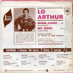 [Pochette de Marie-Juana (Lo ARTHUR) - verso]