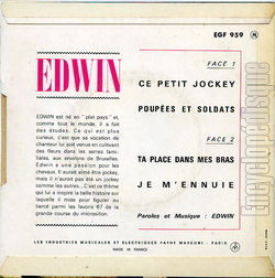 [Pochette de Ce petit jockey (EDWIN) - verso]