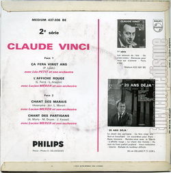 [Pochette de a fera vingt ans - 2me srie (Claude VINCI) - verso]