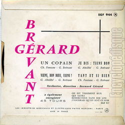 [Pochette de Un copain (Grard BRVANT) - verso]