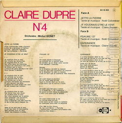 [Pochette de N4 (Claire DUPR) - verso]