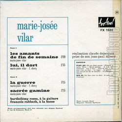 [Pochette de Les amants de fin de semaine (Marie-Jose VILAR) - verso]