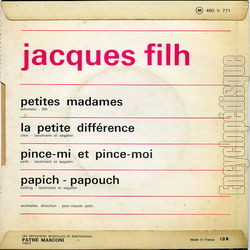 [Pochette de Petites madames (Jacques FILH) - verso]