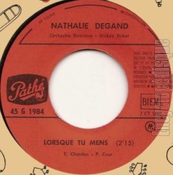 [Pochette de Lorsque tu mens (Nathalie DEGAND)]