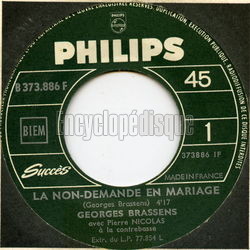 [Pochette de La non-demande en mariage (Georges BRASSENS)]