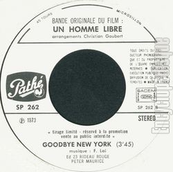 [Pochette de Un homme libre (B.O.F.  Films ) - verso]