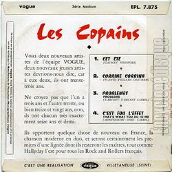 [Pochette de Cet t (Les COPAINS (Alain et Claude)) - verso]
