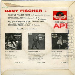 [Pochette de Quand le film est triste (Dany FISCHER) - verso]