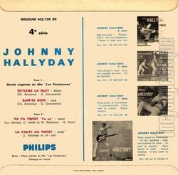 [Pochette de Les Parisiennes - 4me srie (Johnny HALLYDAY) - verso]