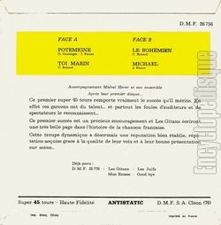 [Pochette de Potemkine (Les GITANS) - verso]