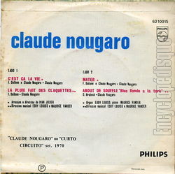 [Pochette de C’est a la vie (Portugal) (Claude NOUGARO) - verso]