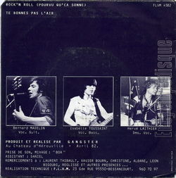 [Pochette de Rock’n’roll (pourvu qu’a sonne) (GANGSTER) - verso]