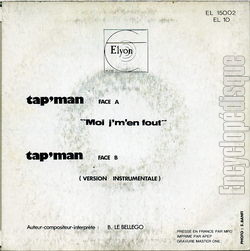 [Pochette de Moi, j’m’en fout (TAP’MAN) - verso]