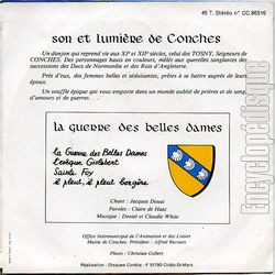 [Pochette de Ballades de Conches (Jacques DOUAI) - verso]