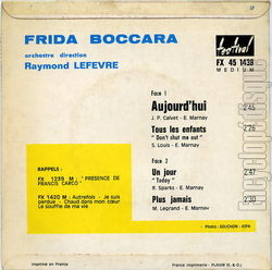 [Pochette de Aujourd’hui (Frida BOCCARA) - verso]