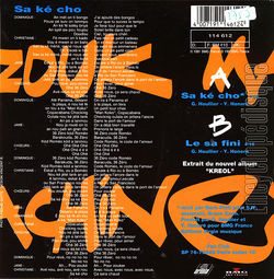 [Pochette de Sa k cho (ZOUK MACHINE) - verso]