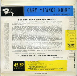 [Pochette de Ya ya twist (GARY "L’ange noir") - verso]