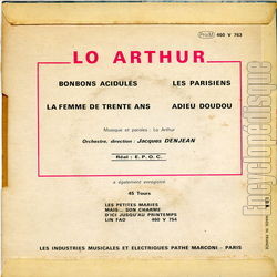 [Pochette de Bonbons aciduls (Lo ARTHUR) - verso]