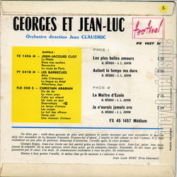 [Pochette de Autant le temps me dure (GEORGES et JEAN-LUC) - verso]