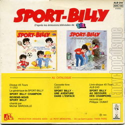 [Pochette de Sport Billy "Une aventure dans l’espace" (T.V. (Tlvision)) - verso]