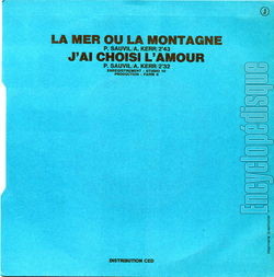 [Pochette de La mer ou la montagne (Christian DERNAN) - verso]